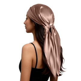 PoeticEHome Mulberry Silk Head Scarf for Women - 35x35 Inch Solid Color Sleeping Hair Wrap, 6A Grade Anti-Frizz Growth Bandana, Gift Ready