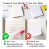 Lomarey 300 Notas Adhesivas Transparentes Apuntes Post It Plastico