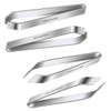 4Pcs Fish Bone Tweezers Set Flat and Slant Kitchen Tweezers