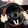 BANLIE Wood Grain Steering Wheel Cover Microfiber Leather Breathable Anti