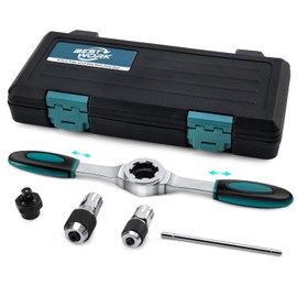 Bestwork Retractable Ratcheting Tap Handle Tool, with T-Handle Tap Wrench Set, 5-Piece