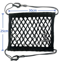 DFsucces Touring Net, Car Net Bag, Bike Net, Cargo Fixing, 9.8 x 11.8 inches (25 x 30 cm), Double Layer Hook, Hold Bag, Stretchable, Abrasion Resistant, Prevents Loads Collapse, Safety Net, Strong