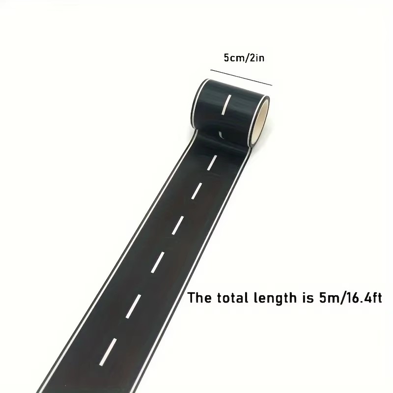 Printed Road Tape for Toy Car Play – Flexible Black