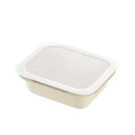 Richell Rectangular Colander & Vat, With Lid