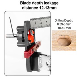 35mm Concealed Hinge Jig, Cabinet Hinge Jig, Aluminum Alloy Accurate Locking Cabinet Hinge Hole Drilling Jig with Adjustable 3-6mm Edge, Household Woodworking Tools for Door Cabinets Hinges Mounting