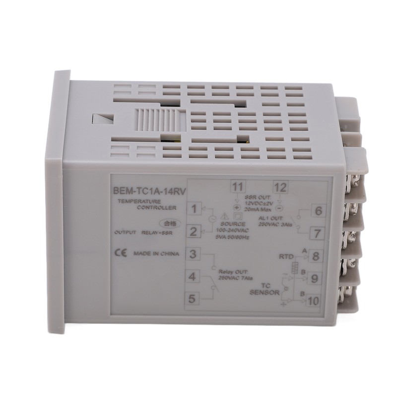 Digital Thermostat PID Temperature Controller Intelligent Relay Output Thermostat 100240VAC(BEM-TC1A-14RV