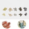 20 PCS 2 Hole Mini Metal Round Buttons Small Bread