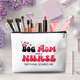 Rone168 Nurse Gifts for Women Makeup Bag, Dog Mom Nurse Gifts for NurseOrganizer Bag. 10x7 Inches