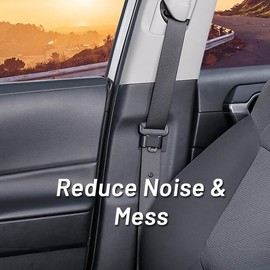 Car Interior Seat Belt Holder - 1 Pack Stabilizer Clip Prevent Noise - Universal Comfort Auto Shoulder Neck Strap Positioner, Vehicle Accessories for Most Vehicles (Sport-Black)