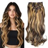 Vlasy Hair Extensions Clip in,7PCS Wavy Clip in Extensions,20 Inches
