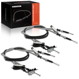 A-Premium Rear Driver and Passenger Side Parking Brake Cable Assembly Compatible with Ford Models: Focus 2000 2001 2002 2003 2004, 2-PC Set - Replace# 1M5Z2A603AB
