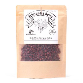 EidolonGreen [China Medicinal Herb]Dried Schisandra Berries Tea, Five-Flavor-Fruit, Schisandra Chinensis Herbal Tea, Magnoliavine Fruit(Schisandra/Wuweizi/北五味子/오미자) Dried Bulk Herbs 3oz (88g)