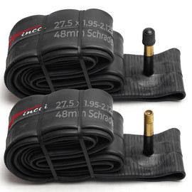 Fincci Pair 27.5 x 1.95/2.1/2.125 Inch 48mm Schrader Valve Inner Tubes for Mountain MTB Road Hybrid Bicycle Bike (Pack of 2)