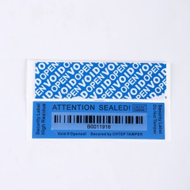 100PCS Tamper Evident Stickers, 100% High Residue Tamper,Evident Security Warranty Seal, Void Stickers, Security Labels, (Serial Number 1 * 3.54inch,Blue)