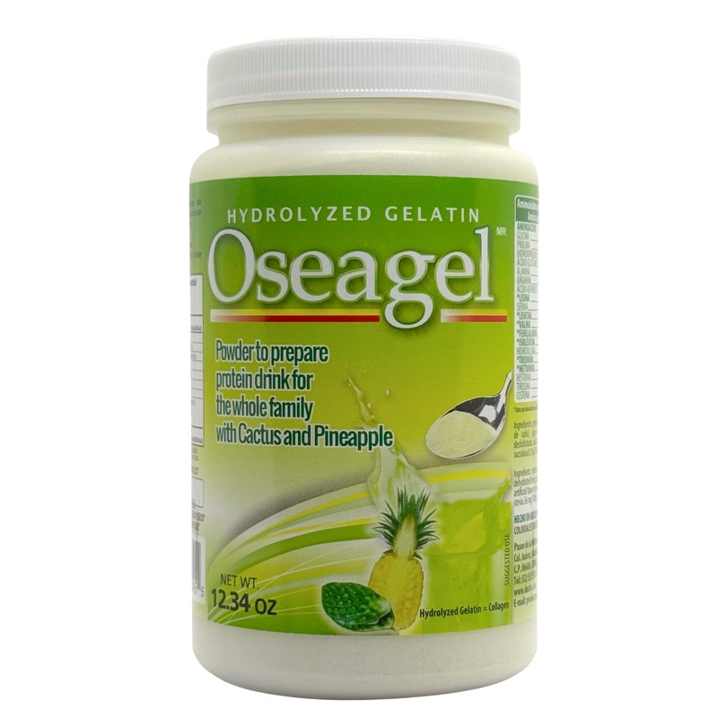 Oseagel Grenetina Hidrolizada 350 grs Piña y Nopal sin Azúcar