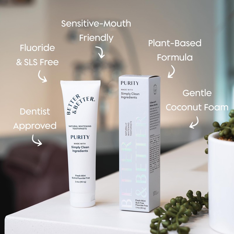 Better & Better Purity Toothpaste | Natural Whitening Toothpaste Without
