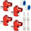 10 Pcs 1/4 NPT 360 Degree Swivel Air Hose Fittings