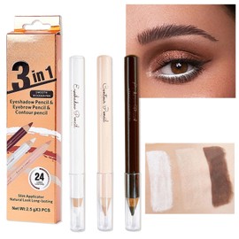 MOTIBACK Augenbrauenstift Set – 3er Pack Wasserfester Brow Pencil in Hellbraun, Dunkelbraun & Leichtes Curry, Langanhaltend & Wischfester Augenbrauenstift für Natürliche Definition (leichtes Curry)