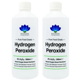 Innovative Naturopathics Food Grade Hydrogen Peroxide - Purest Grade 9% - 1 Litre - Non Stabilised - Contains Zero Additives - 30 Vols