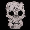 zalati Lace Applique Patch Embroidery Cotton Skull Sewing Badge