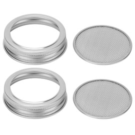 Sieve Lid, Pack of 2, Sprouts Seeds, Strainer Lid, Multi-Purpose Tea Coffee Filter, Sprouts Lid for Sprouts such as Broccoli, Alfalfa Beans etc. (86 mm / 3.4 inches)