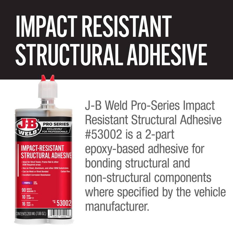 J-B Weld Impact-Resistant Structural Adhesive - 200ml - 2 Mixers