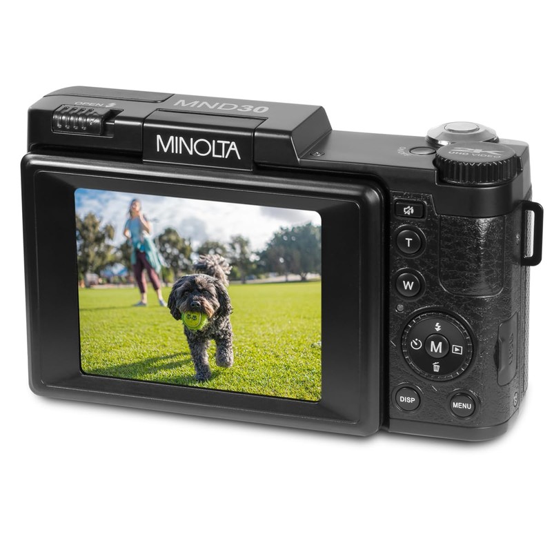 Minolta 30MP Digital Camera – 2.7K Ultra HD Video, 3-inch