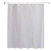 YISURE Short Shower Curtain 65 Inch Length, White Waffle Textured