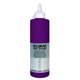 Lukas CRYL Studio Artist Acrylic Paint, Mauve, 500 ml Bottle - High Pigment Acrylic Paints for Canvas Painting, Large Scale Works - Medium-Viscosity, Water-Mixable, Fast Drying