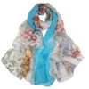 FAIRYGATE Womens Scarves Schal Damen Blau Seidentücher Damen Halstuch Große