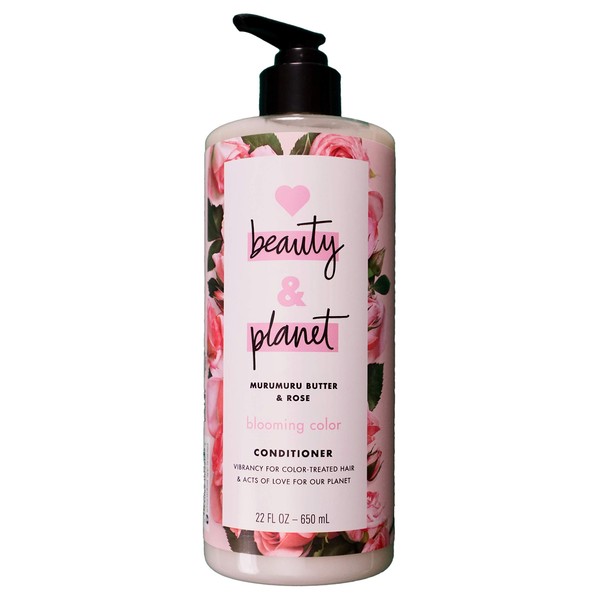 Love Beauty and Planet Conditioner Blooming Color Murumuru Butter & Rose, 22 FL OZ