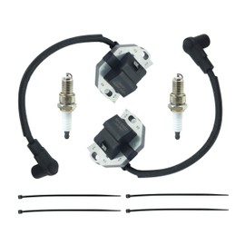 2 Pack of 21171-0740 Ignition Coil Compatible with Kawasaki Engine FR541V FR651V FR691V FR730V FS481V FR600V Fx730v with Spark plug Coil Assembly KM-21171-0758