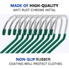 Roellgs 10-pack slacks rack, space-saving metal hanger, rubber coating, non-slip,