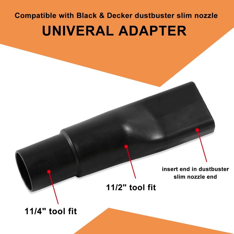 Universal Attachments Adapter Kit - Extendable Crevice Tool Dustbuster Accessories,