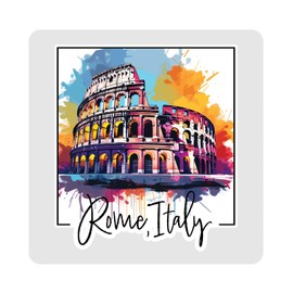 Rome Italy Design A Souvenir 4x4-Inch Coaster Acrylic 4 Pack