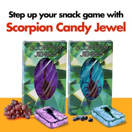 HotLix Scorpion Jewels Candy Exotic Snacks (2-Pack), Edible Scorpion Candy, Crystal Candy Packs, Edible Insects for Humans, Unique Snacks Exotic Food, Edible Bugs to Eat, Bug Candy, Weird Candy
