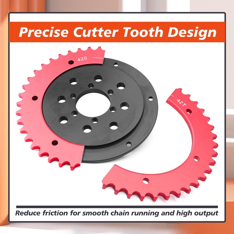 420Chain Sprocket and 42 Tooth Mini Bike Split Sprocket Hub