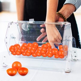 25Pcs Raffle Balls Hollow Balls Small Fillable Balls with No Number for Office Party Favors 4CM Orange