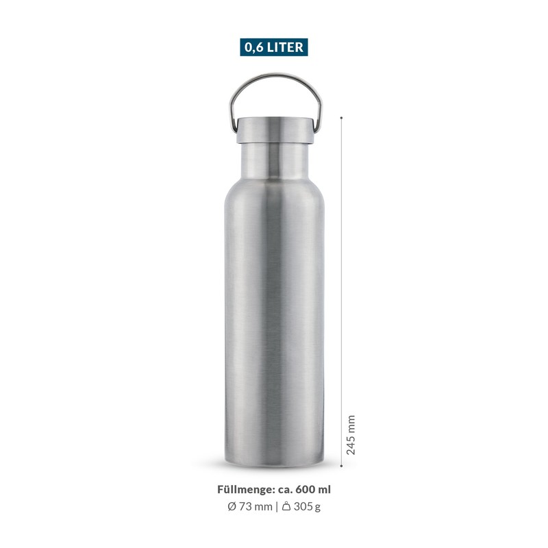 Sprengers Stainless Steel Water Bottle with Handle - Leak-proof &