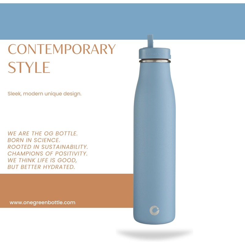 One Green Bottle New Evolution Collection Stainless Steel 3 Wave