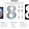 N-02-8-E Stainless Steel House Number 8 - Solid, Weatherproof and