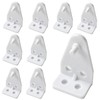 Cutelec 16pcs Hold Down Bracket Bottom Rail Hold Clips White