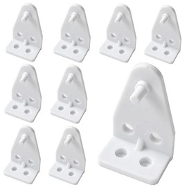 Cutelec 16pcs Hold Down Bracket Bottom Rail Hold Clips White Plastic on 1inch Mini Blinds