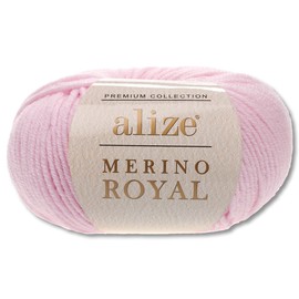 Alize 50 g Merino Royal 100% Merino Wool 9 Colours to Choose From Superwash Yarn Warm Wool Crochet Knitting (31 | Light Pink)