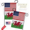 Nationality Wales US Friendship Garden House Flags Kit Regional Nation