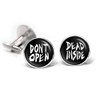 SharedImagination Don't Open Dead Inside Cufflinks, Walking Dead Tie Clip,