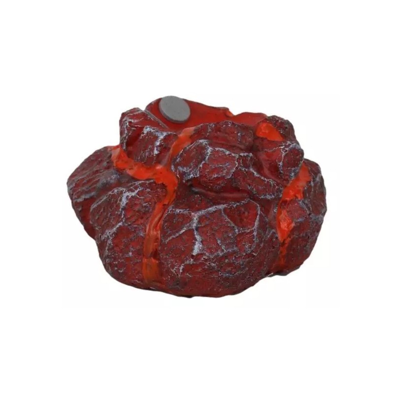 Red Magma Lava Rock LED Light Base Display Stand For