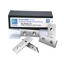 FHONK 30mm Carbide Reversible Knives, 30x12x1.5mm, 35 Degree, 10-Piece Set, Woodturning Planer Replacement Cutters (30x12x1.5-35°)