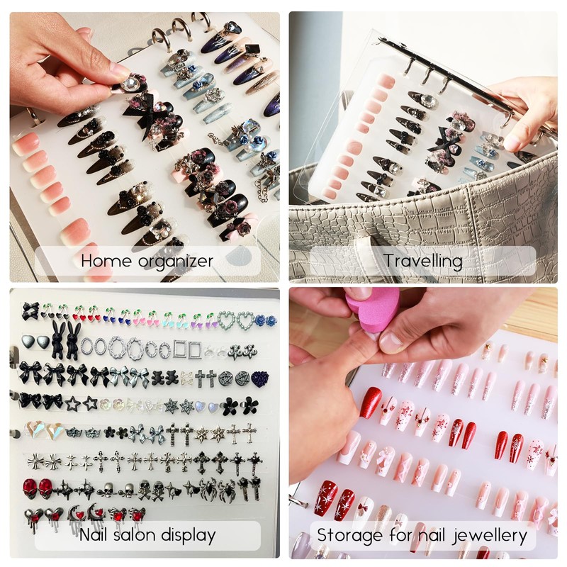 Yazikisa Large Press on Nail Organizer Book Insert Pages 6
