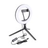 UN‑206 3‑Color 20cm Ring Light LED Tripod Stand Arc Fill